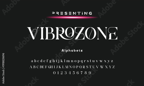 Lettering Minimalist Fashion. Elegant alphabet letters serif font and number. Typography fonts regular uppercase, lowercase.