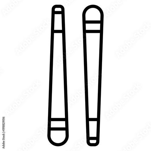 Cue Stick Billiard Line Icon Vector
