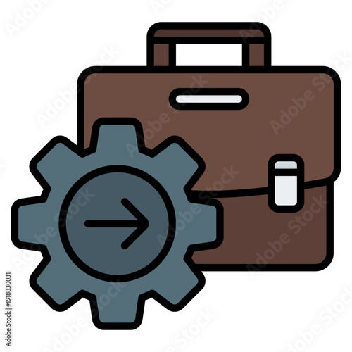 Business Transformation Filled Line Icon Vector
