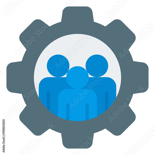 Resource Management Flat Icon Vector