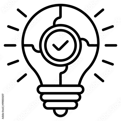 Problem Solving Line Icon Vector