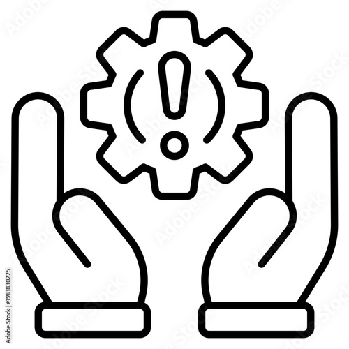 Risk Management Line Icon Vector