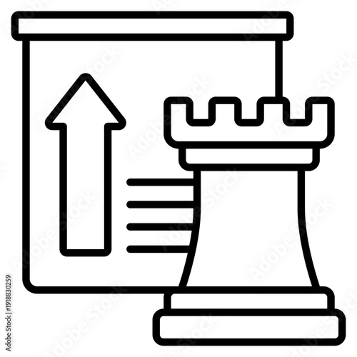 Growth Strategy Line Icon Vector