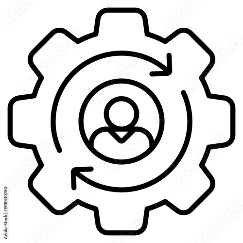 Change Management Line Icon Vector