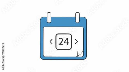 Simple calendar icon with date.