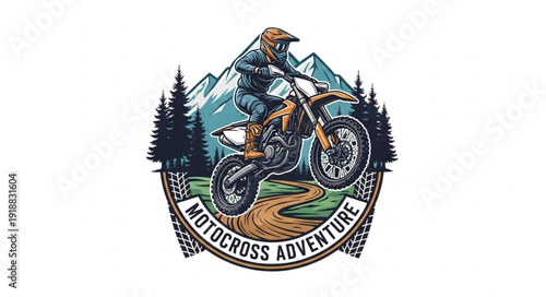 Motorcycle Rider Dirt Bike Adventure.