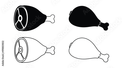 Car brake parts flat design vector illustration - Line and glyph icon set - Stickers and Clipart - PNG and SVG Icon collection - Lineal icons - Editable icon