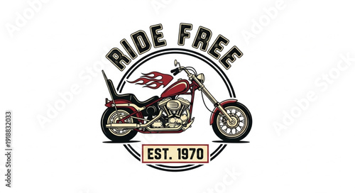 Motorcycle Logo Design Ride Free.