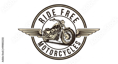 Motorcycle Logo Emblem Design.