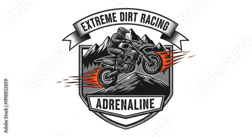 Motorcycle Racing Logo Design Emblem.