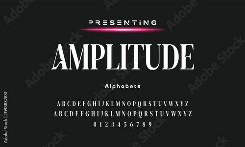 Elegant and modern serif alphabet font uppercase and number fonts victorian typeface