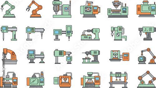 Vector illustration set of colorful swimwear including bikinis one-piece swimsuits and men's swim trunks for summer beach concepts