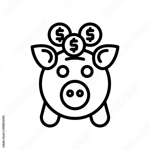 Piggy Bank line icon
