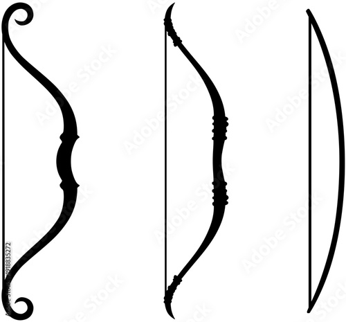 Medieval Bow Silhouette Vector Pack