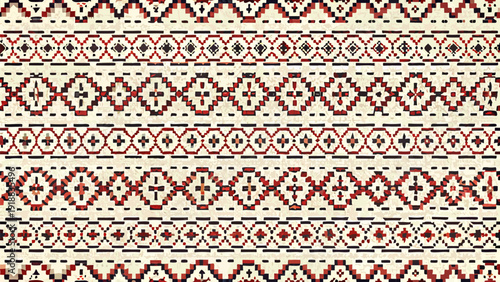 Vibrant ethnic pattern design for textiles and backgrounds