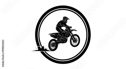 Motorcycle Rider Dirt Bike Racing.