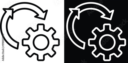 iterate Two-tone version in black and white background