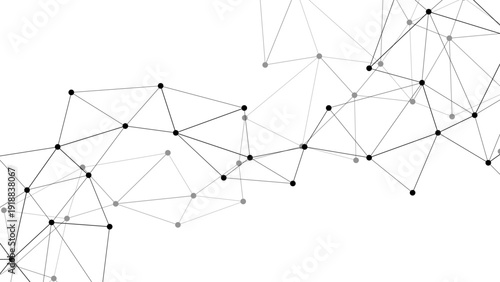 Vector Abstract network of interconnected nodes and lines, illustrating connectivity, technology, and the digital world, perfect for data, communication, and innovative concepts