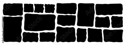 Irregular square border with hand-drawn edges, flowing curves and playful aesthetic vector illustration. Perfect for creative layouts, doodle designs and artistic templates