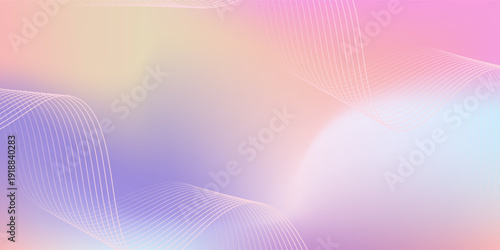 Soft dreamy gradients background with flowing light lines and circular glow.