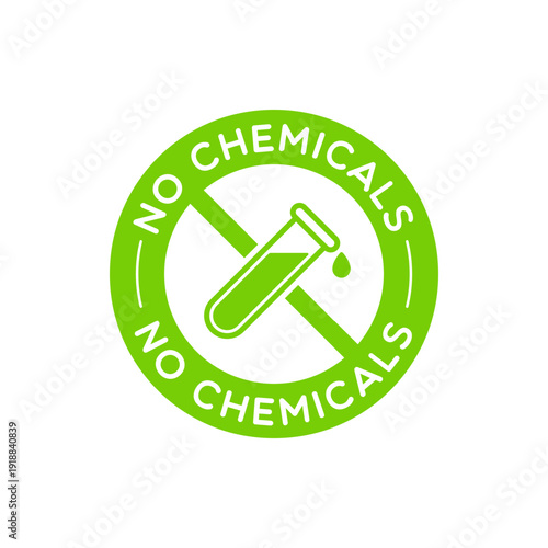 Vector Round No Chemicals Label