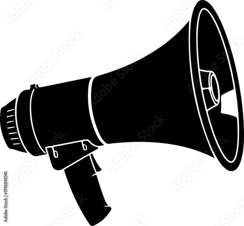 megaphone Digital silhouette vector illustration
