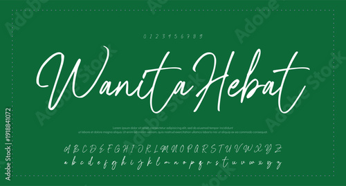 letter design with signature font style 