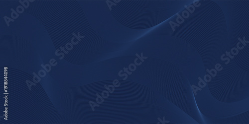 Dark blue abstract background with a subtle wavy halftone pattern. Small spotlight box. Curved lines, cosmic galaxy space. Festive background for social media, birthday party invitations. See Less