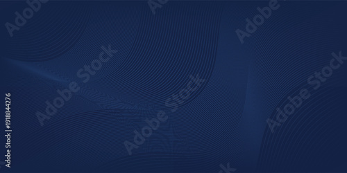 Dark blue abstract background with a subtle wavy halftone pattern. Small spotlight box. Curved lines, cosmic galaxy space. Festive background for social media, birthday party invitations. See Less