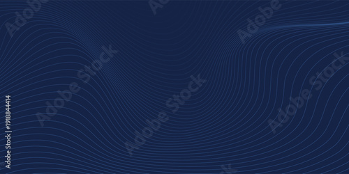 Dark blue abstract background with a subtle wavy halftone pattern. Small spotlight box. Curved lines
