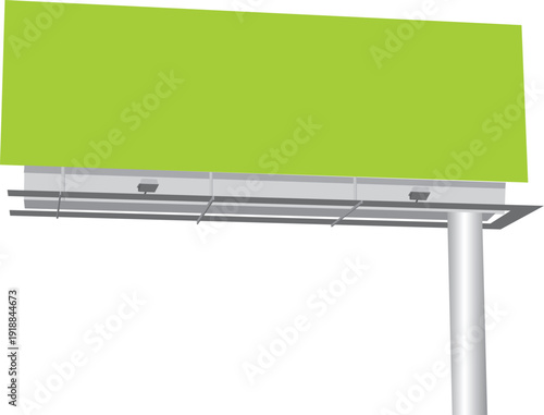 Vector illustration green screen billboard isolated on white background