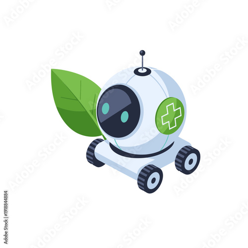 Tiny Bio-Tech Medical Delivery Robot on Wheels