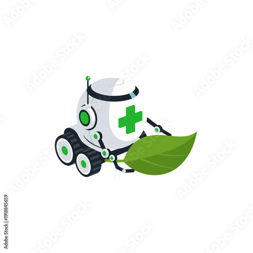 Tiny Bio-Tech Medical Delivery Robot on Wheels