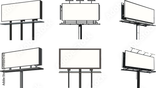 blank billboard vector illustration
