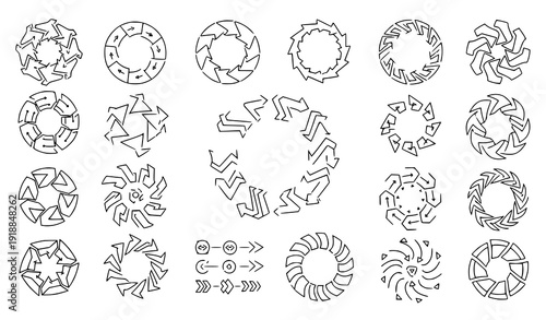 Modern Arrow Vector Mega Set Infographic Flowchart And Direction Symbols Isolated On White Background