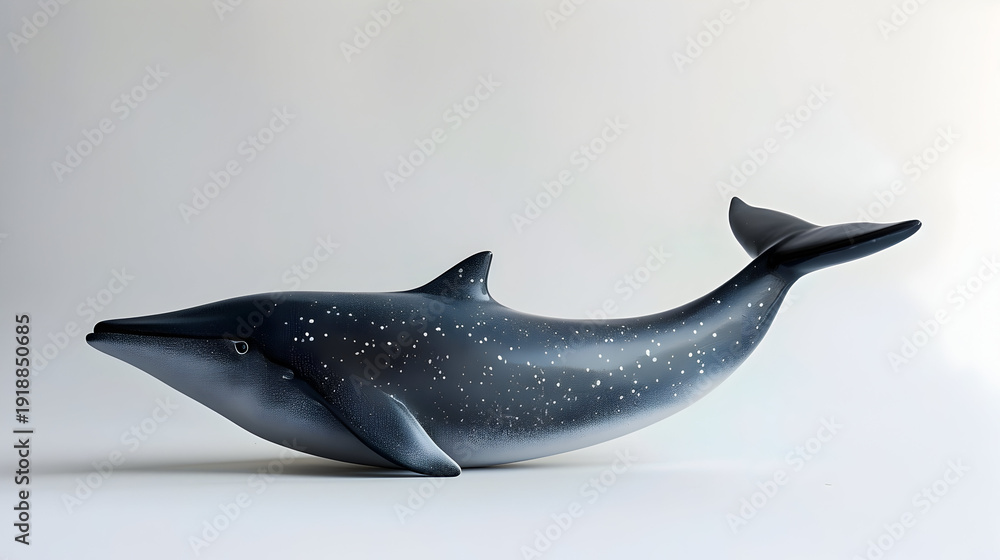 Fototapeta premium Elegant handcrafted whale figurine with sleek stylized design for home decor