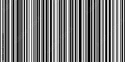 Black and white barcode strips pattern form abstract linear vector background thin and thick lines, perfect for modern geometric background and barcode strip based design projects.