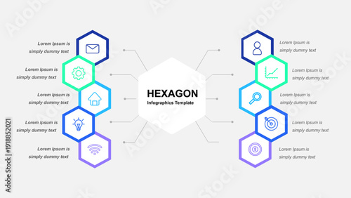 Hexagonal Infographic Template