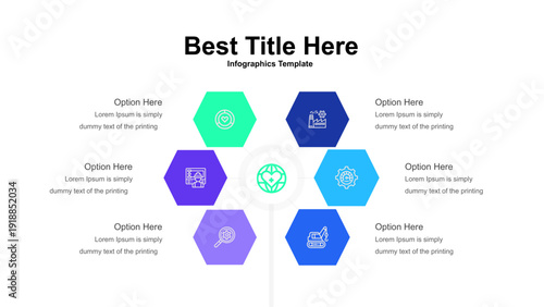 Hexagonal Infographic Template