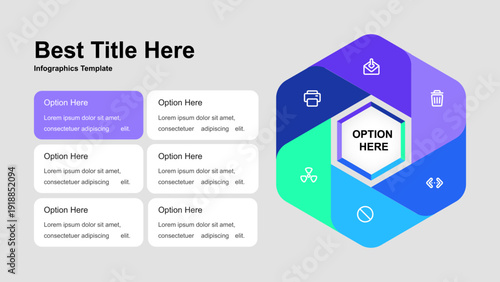 Hexagonal Infographic Template