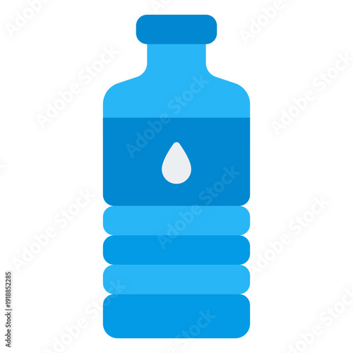 Water Bottle Flat Icon Vector