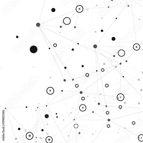 Set abstract vector illustrations depicting interconnected nodes and lines. Suitable for presentations and web design and educational materials