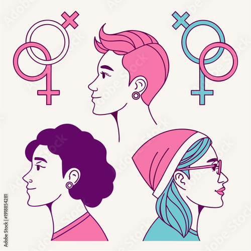 Diverse profiles and Venus symbols.

