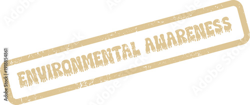 Environmental Awareness Grunge Rubber Stamp for Promoting Eco Consciousness and Sustainable Living Initiatives