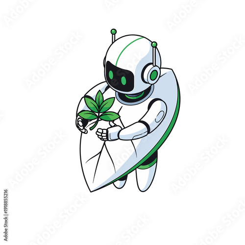 Futuristic Floating Medical Drone with Leaf Design