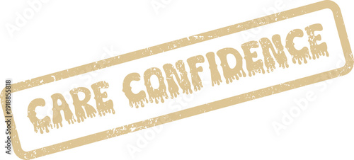 Warm Care Confidence Grungy Rubber Stamp for Trust and Assurance Messaging