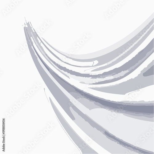 Abstract gray brush strokes on white background.