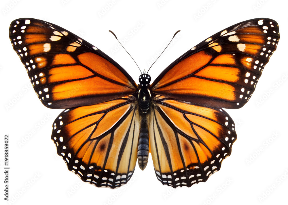 Obraz premium Monarch Butterfly Collection Isolated on White Background 