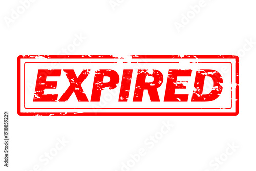 EXPIRED - Red Rubber Stamp with text EXPIRED
