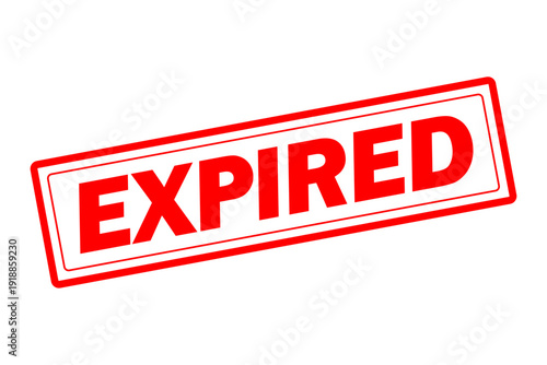 EXPIRED - Red Rubber Stamp with text EXPIRED
